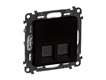 UTP розетка VALENA  2x RJ45 кат.6 UTP - черна