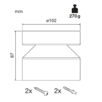 o-surface-pole-6w3000k-sst-ip44-size.png